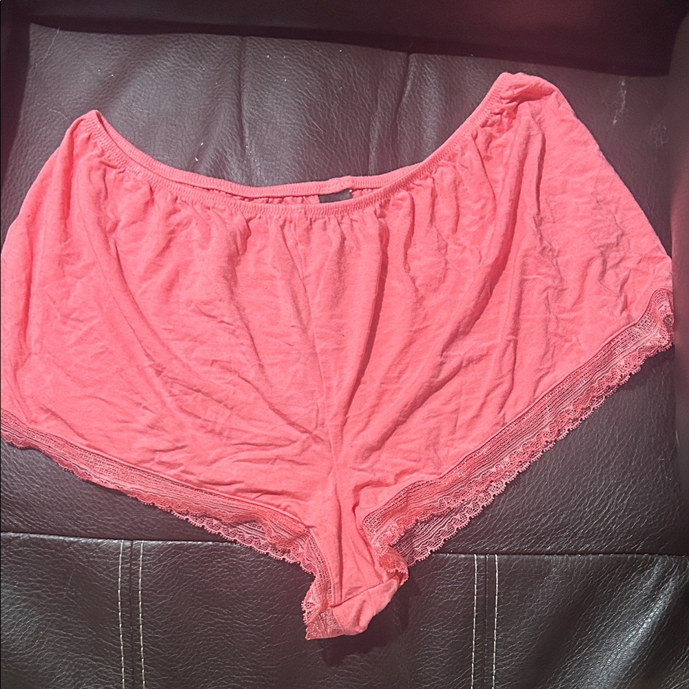 Victoria's Secret Pink Lace Trim Pajama Shorts